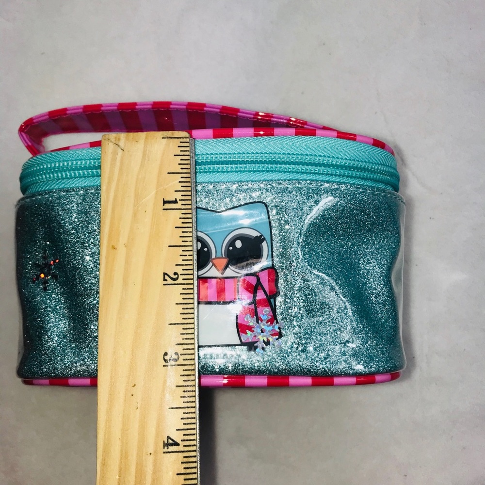NWT Claire’s Owl Glitter Accessories Bag - Picture 6 of 7